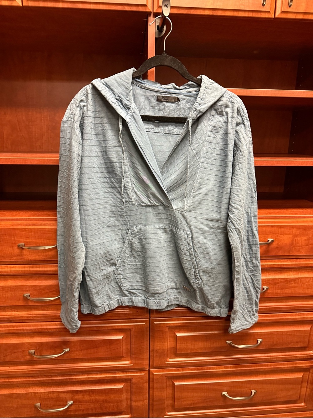 Prana Slate Blue Farin Hooded Pullover